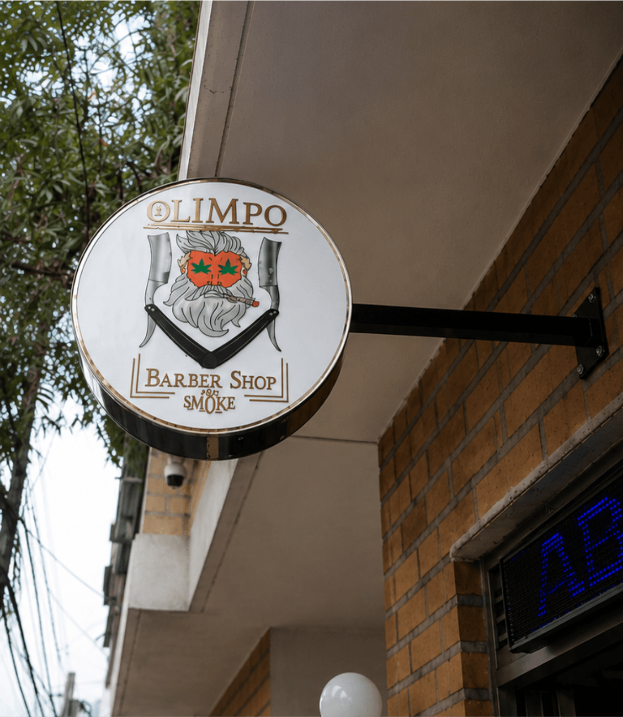 Aviso luminoso redondo acrilico doble cara
