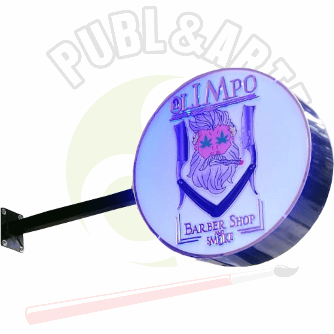 Aviso redondo en acrílico para negocio - Imagen 2