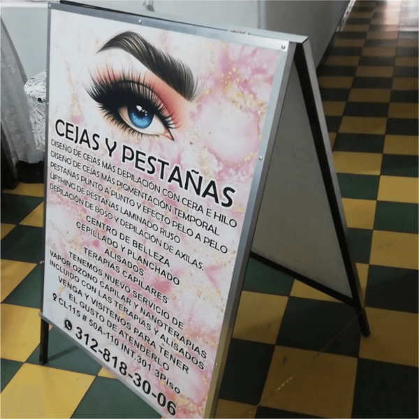 Tijera publicitaria atractiva 1.20 x 0.70m - Imagen 2