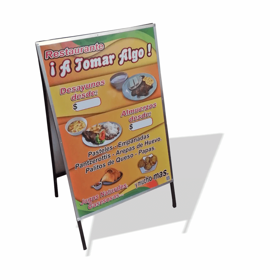 Combo Publicitario Medellín | Caballete 70x120 + 1000 Tarjetas | Publyarte - Imagen 3